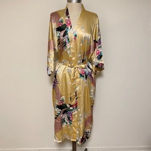 Eastern Collection Silky Satin Wrap Robe M